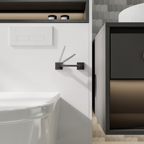 Ruacq wall-mounted hardware set for a tidy, space-saving bathroom