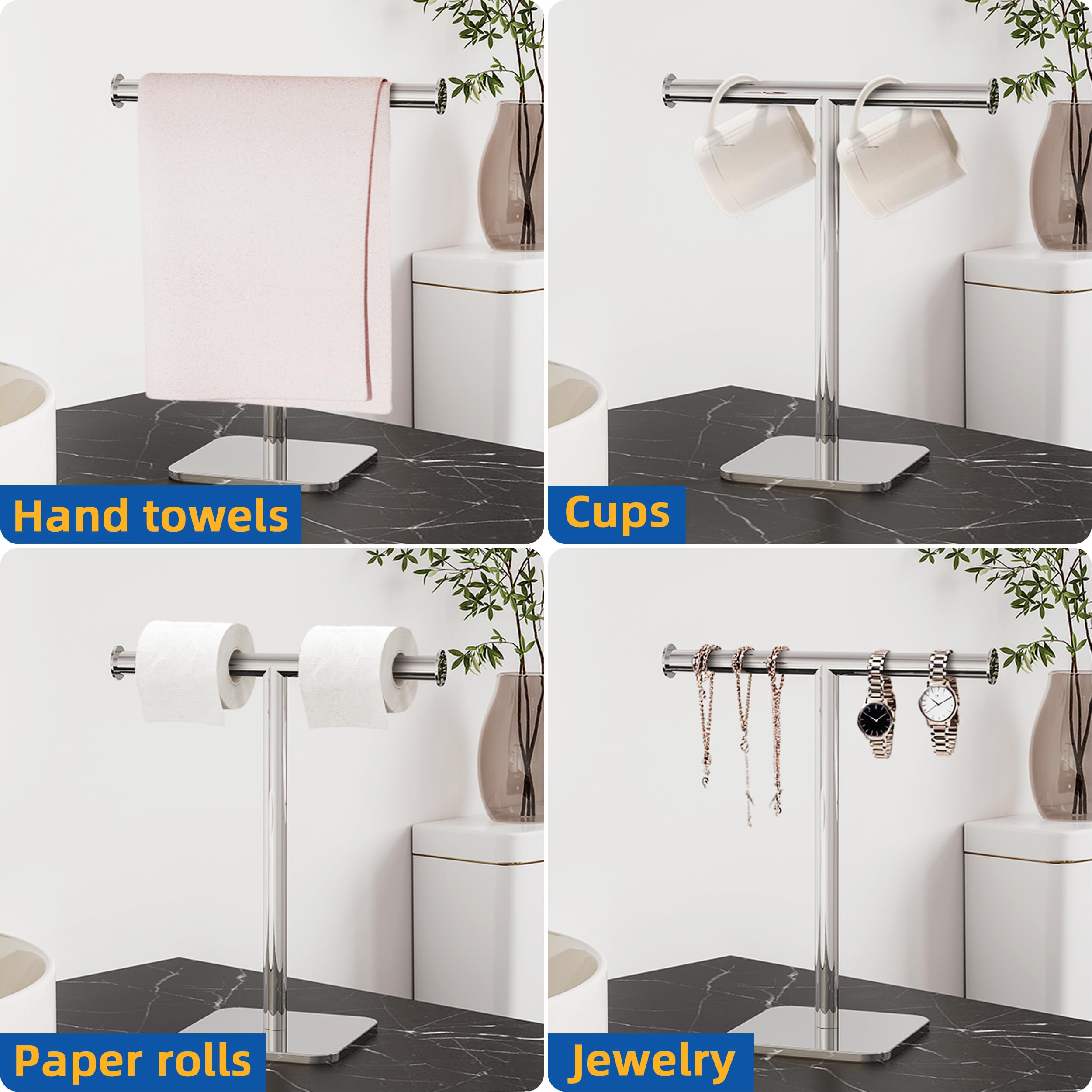 Ruacq 12-inch dimensions fit compact spaces while offering ample towel space.