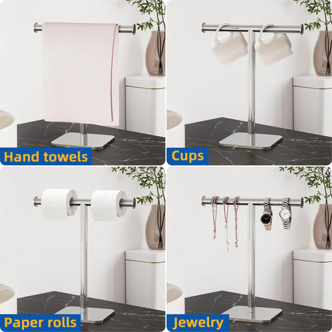 Ruacq 12-inch dimensions fit compact spaces while offering ample towel space.