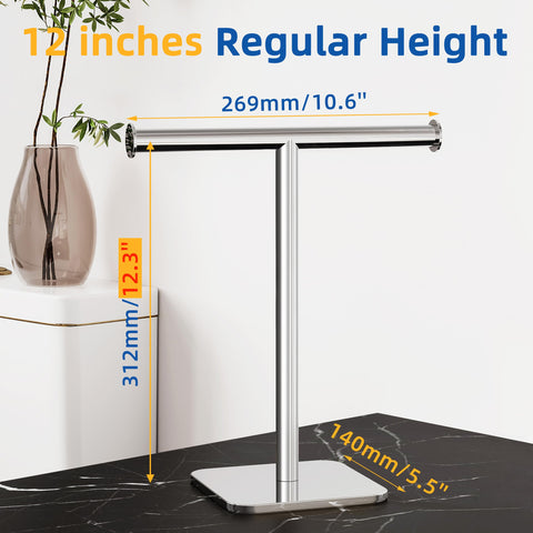 Ruacq chrome finish towel holder adds a sleek, rust-resistant look to bathrooms and kitchens.