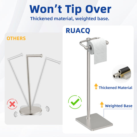 Ruacq brushed nickel finish offers a sleek, corrosion-resistant look.