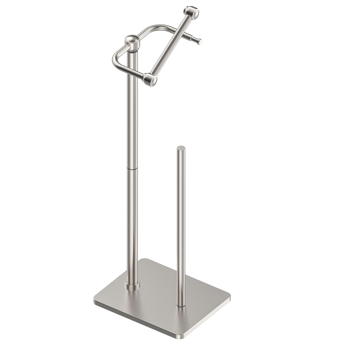 Ruacq brushed-nickel stand showing durable 304 stainless steel for bathrooms.