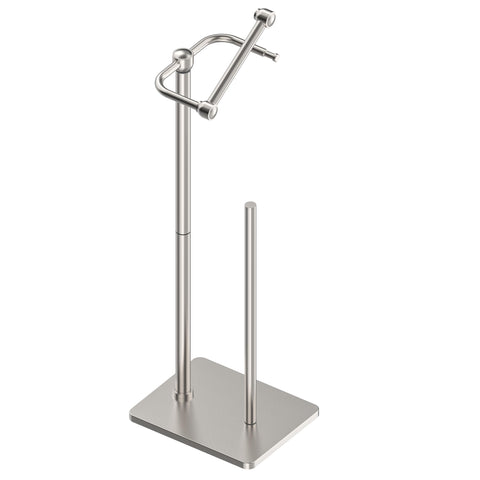 Ruacq brushed-nickel stand showing durable 304 stainless steel for bathrooms.