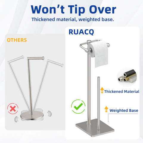 Ruacq weighted base provides stable, slip-resistant support.