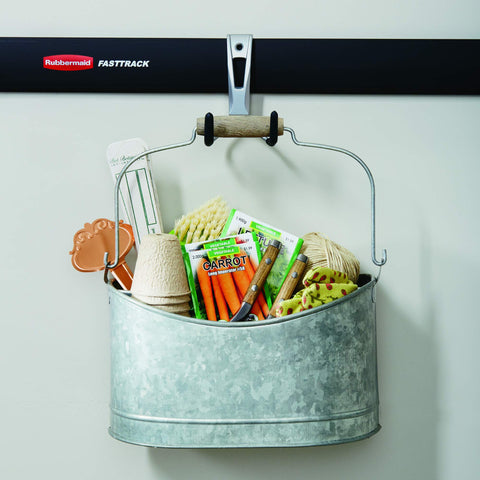 Rubbermaid eight-pack offers versatile wall or rail mounting options.