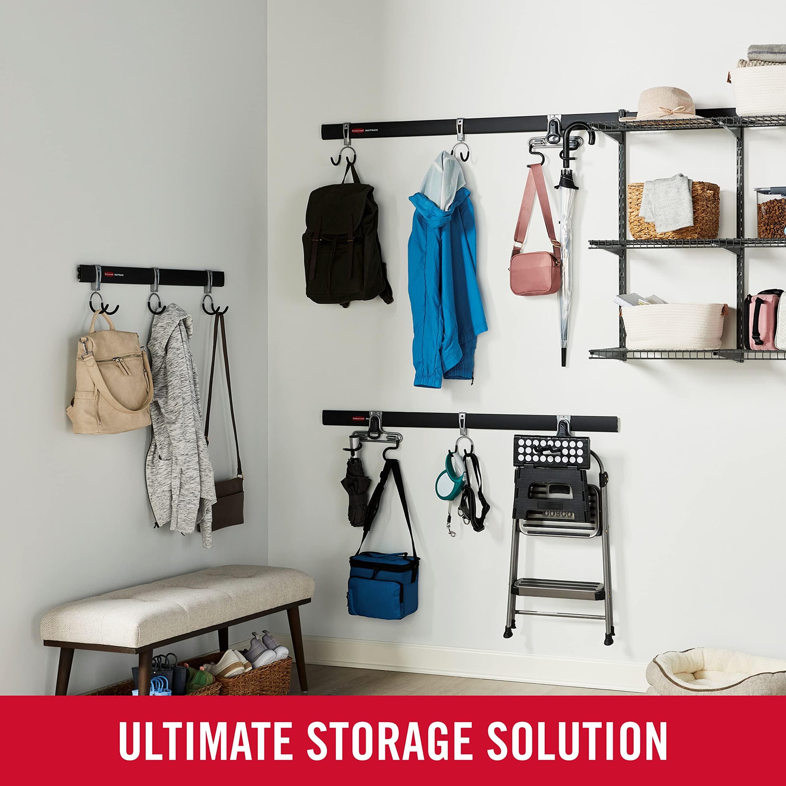 Rubbermaid FastTrack hardware included for easy installation