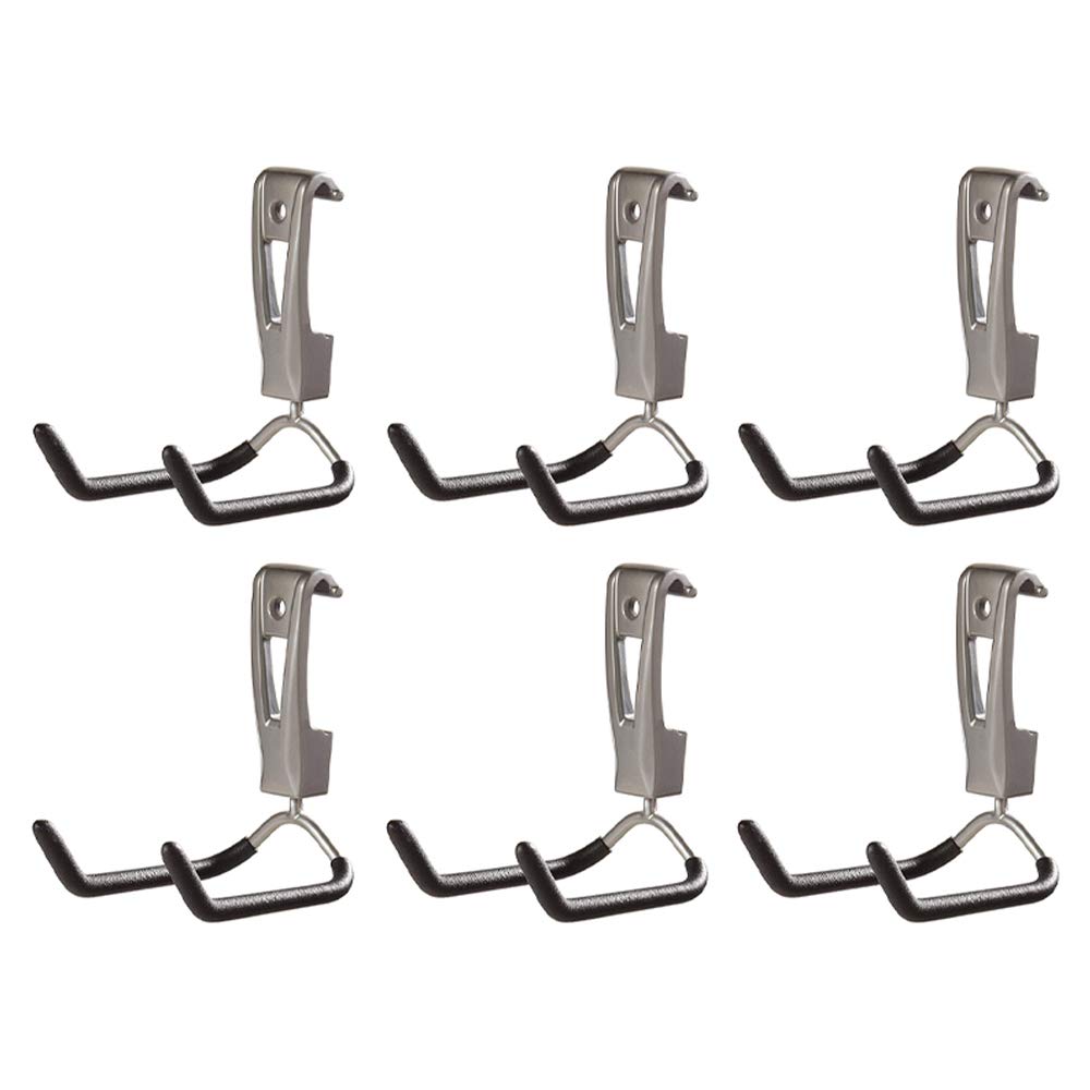 Rubbermaid FastTrack multi-hook rail attachment keeps tools organized and off the floor.
