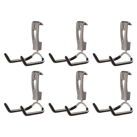 Rubbermaid FastTrack multi-hook rail attachment keeps tools organized and off the floor.
