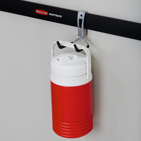 Rubbermaid satin nickel finish hook adds durable, sleek storage