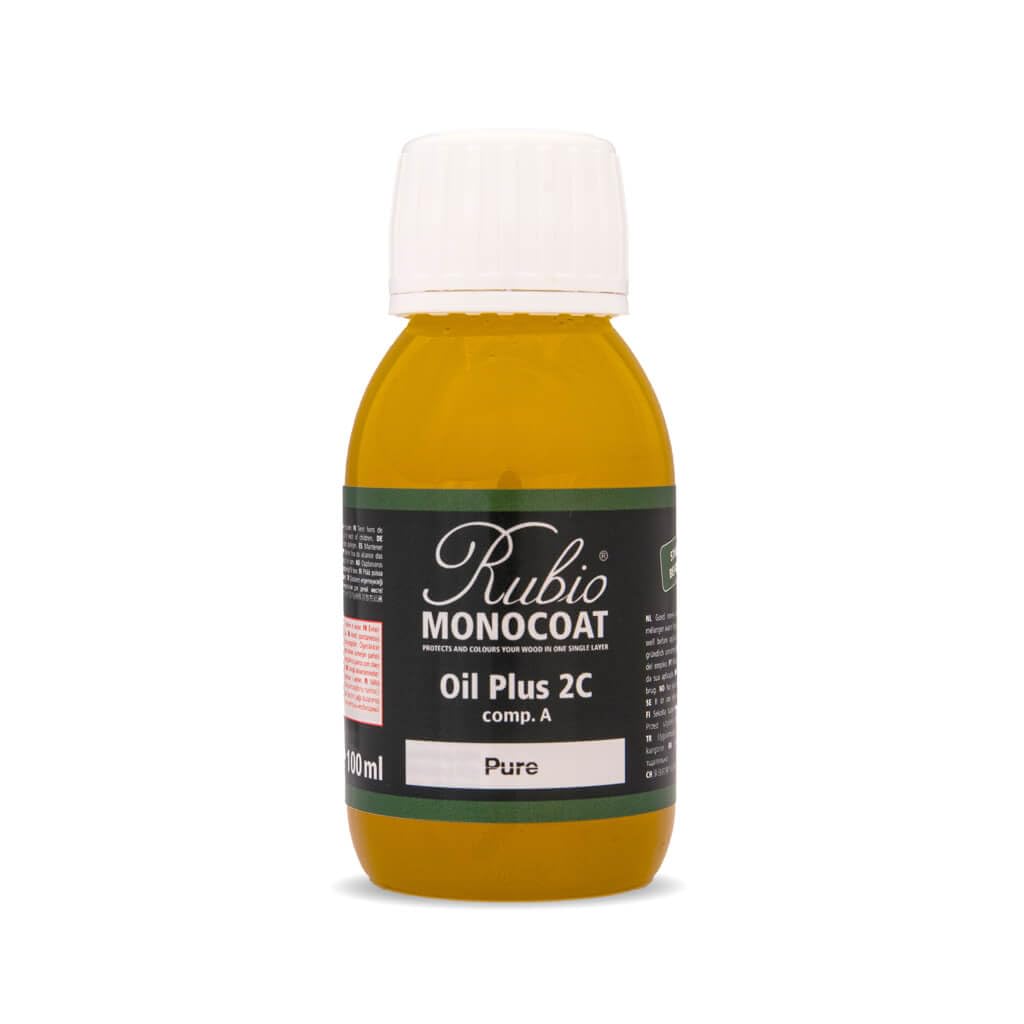 Rubio Monocoat Pure oil sample showing a one-layer application for fast indoor protection