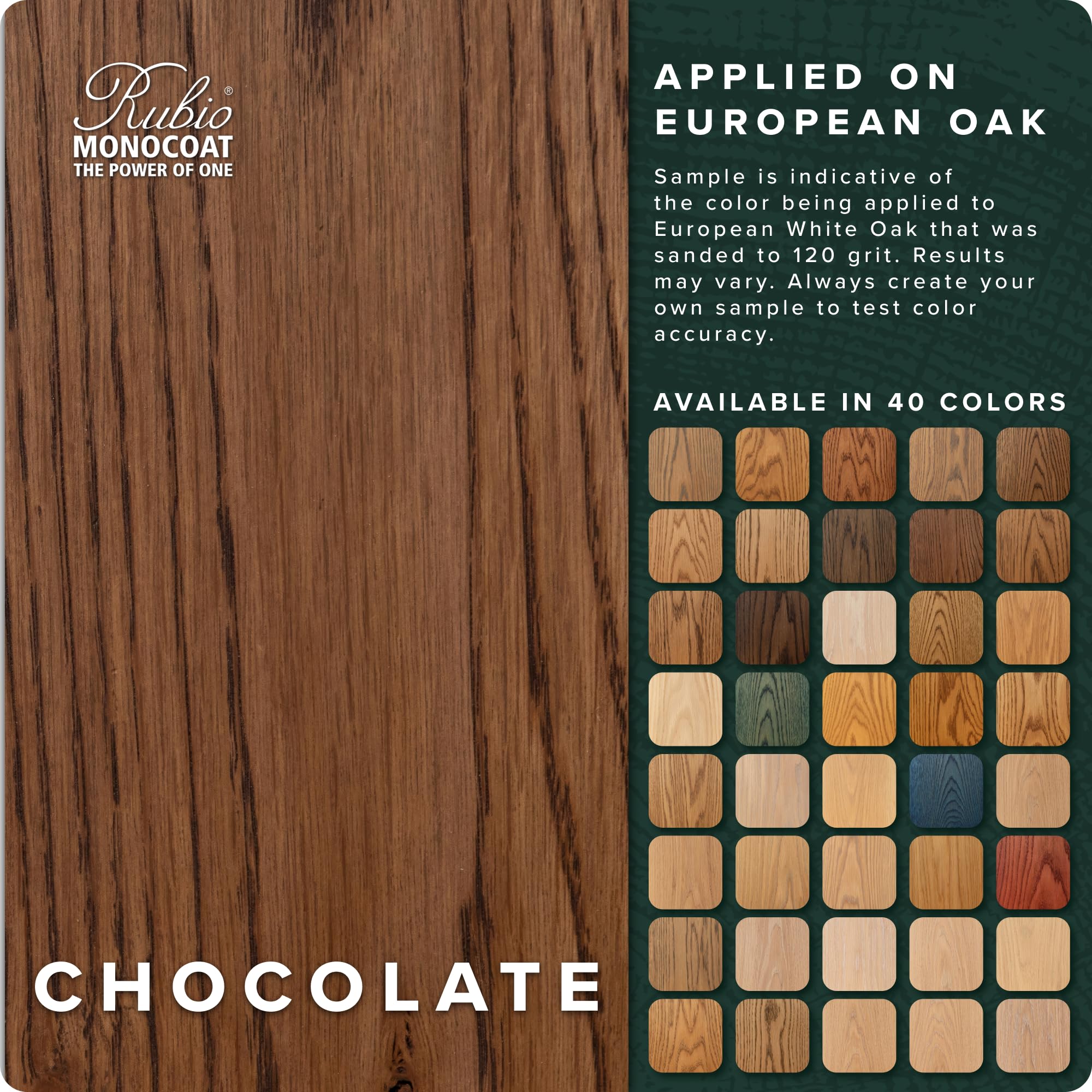 Chocolate wood sample shows a rich, natural interior color.