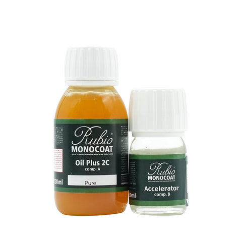 Rubio Monocoat Pure Oil bottle ready for interior wood finish and protection