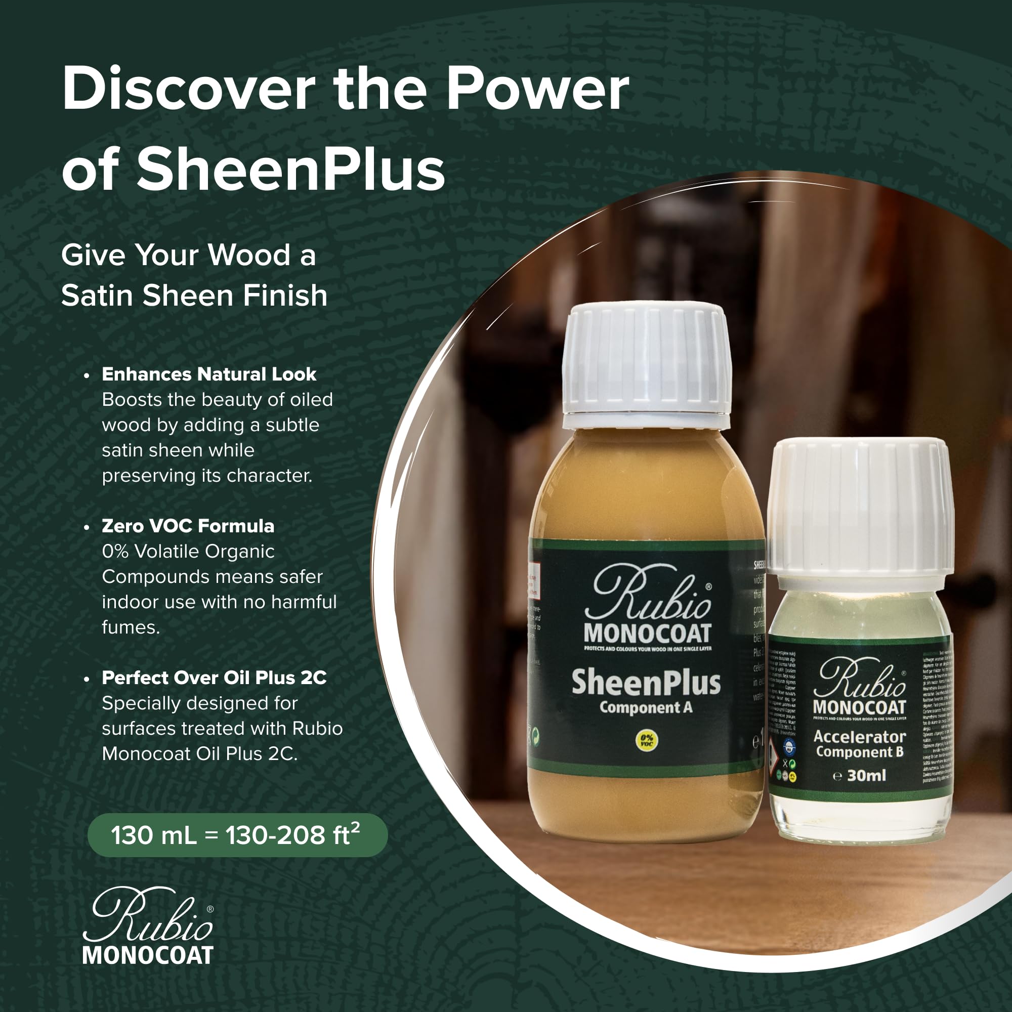 Rubio Monocoat SheenPlus brush-application demonstrates simple one-layer application.