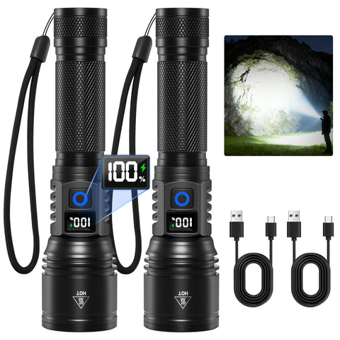 Ruboliy rechargeable flashlight with ultra-bright LED for versatile outdoor use.