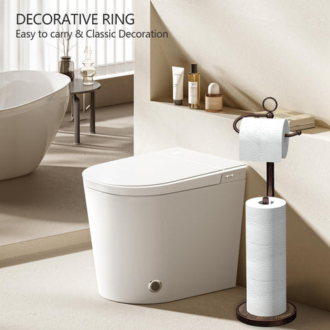 RUBOLTD 4-roll capacity keeps backups within reach in busy bathrooms
