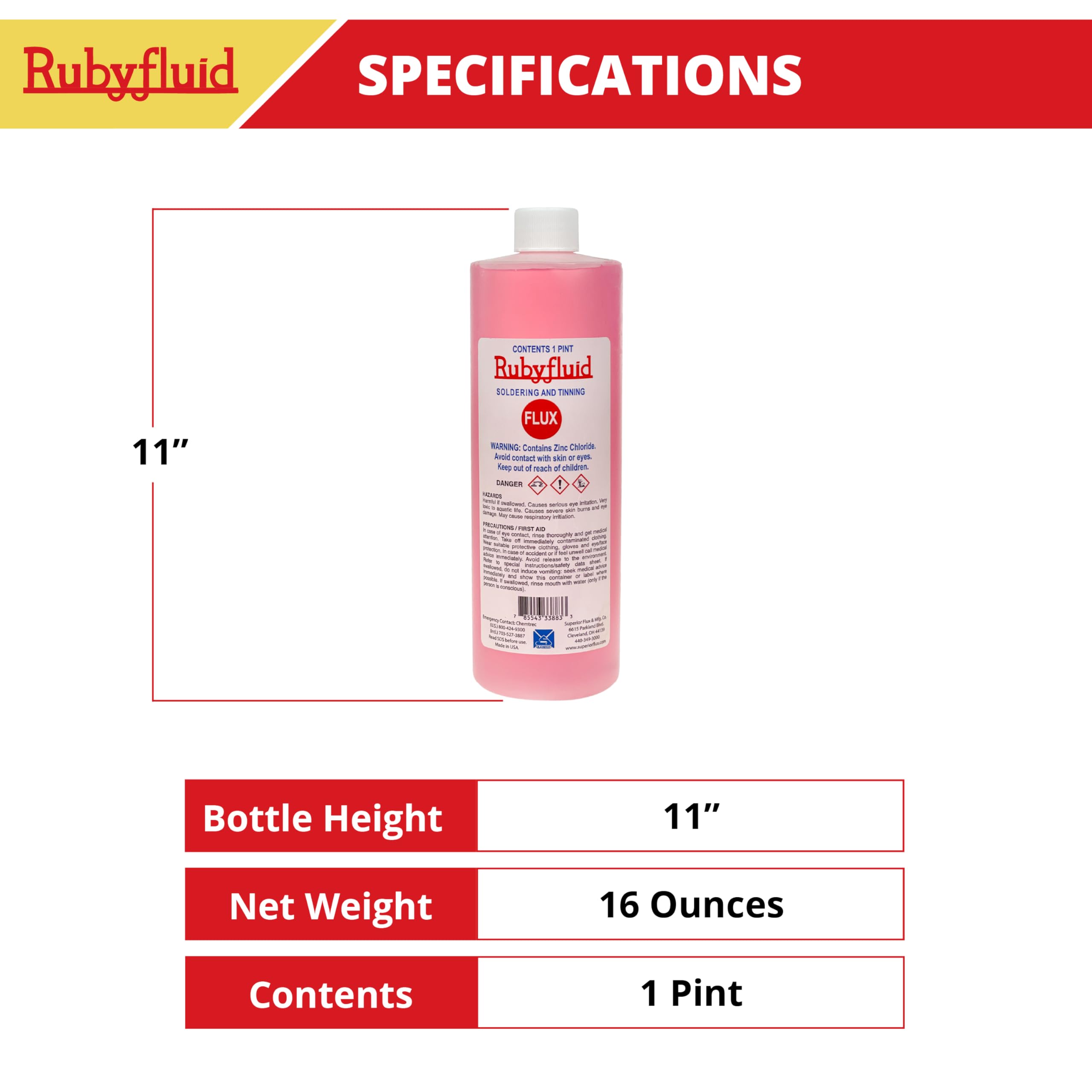 Rubyfluid flux used in plumbing setup with copper pipe for clean solder joints.