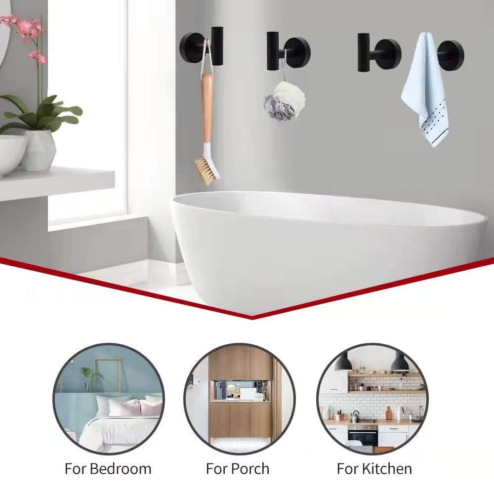 Ruby.Q black matte bathroom hardware set, complete mounting kit included.