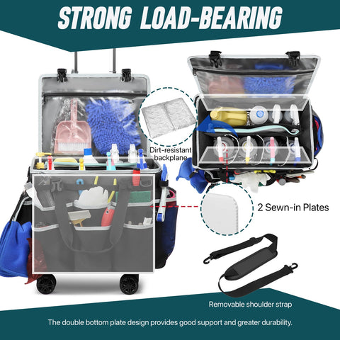RUCYEN detachable pull rod trolley system enables easy transport.