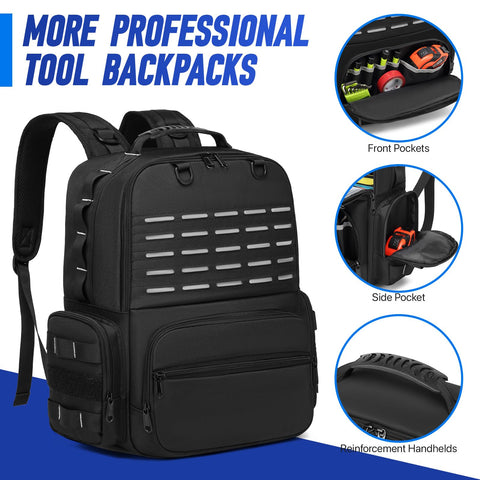 RUCYEN Tool Backpack padded shoulder and waist straps reduce fatigue