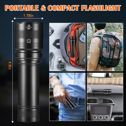 Rufykiri aluminum waterproof tactical torch built for all weather conditions.