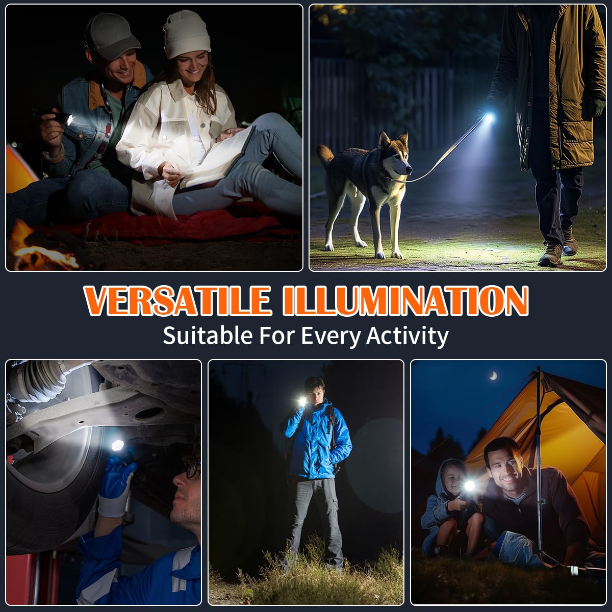 Rufykiri complete flashlight package with cables and lanyards for quick setup.