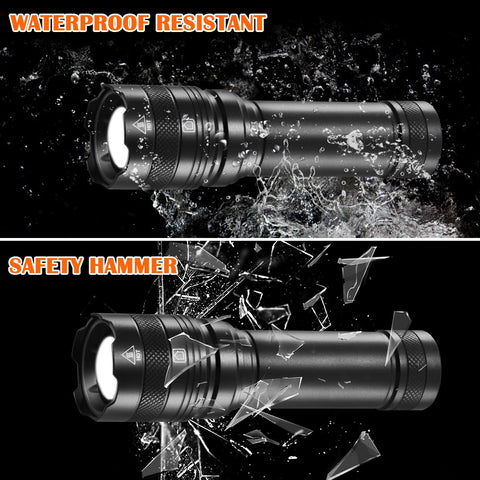 Rufykiri flashlight showing high, low, and strobe modes for versatile lighting.