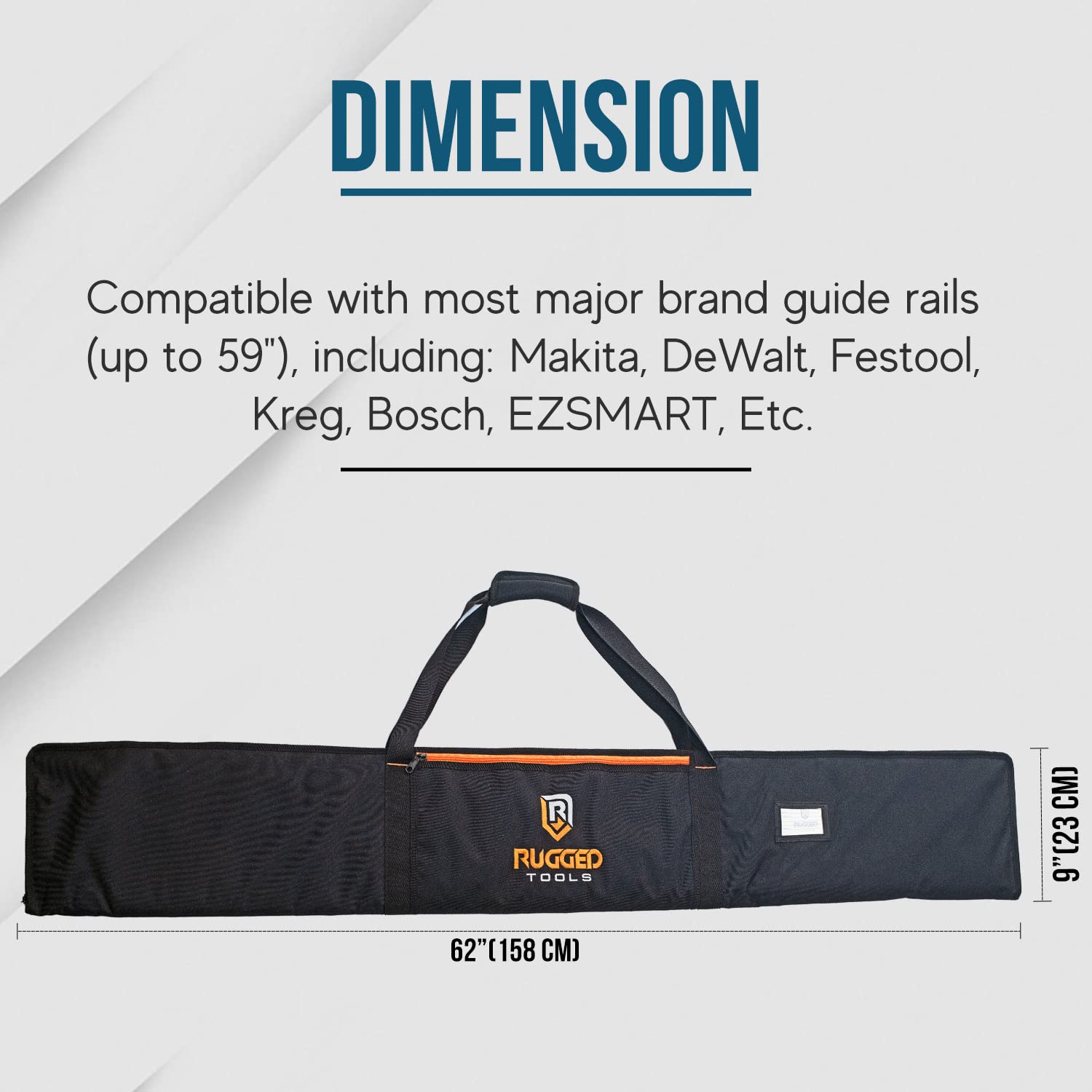 Rugged Tools Guide Rail Bag neoprene handle for comfortable carrying