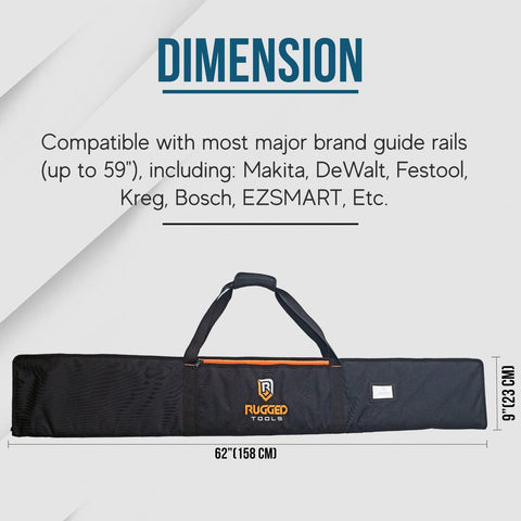 Rugged Tools Guide Rail Bag neoprene handle for comfortable carrying