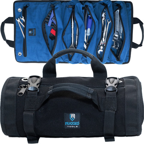 Rugged Tools Titan Deluxe Tool Roll outer pocket for quick-access tools