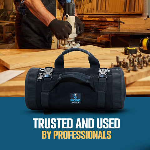 Rugged Tools Titan Deluxe Tool Roll sturdy stitching for durability