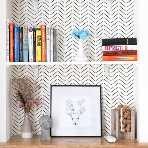 Rugreat herringbone wallpaper suits bedrooms, bathrooms, and cabinets