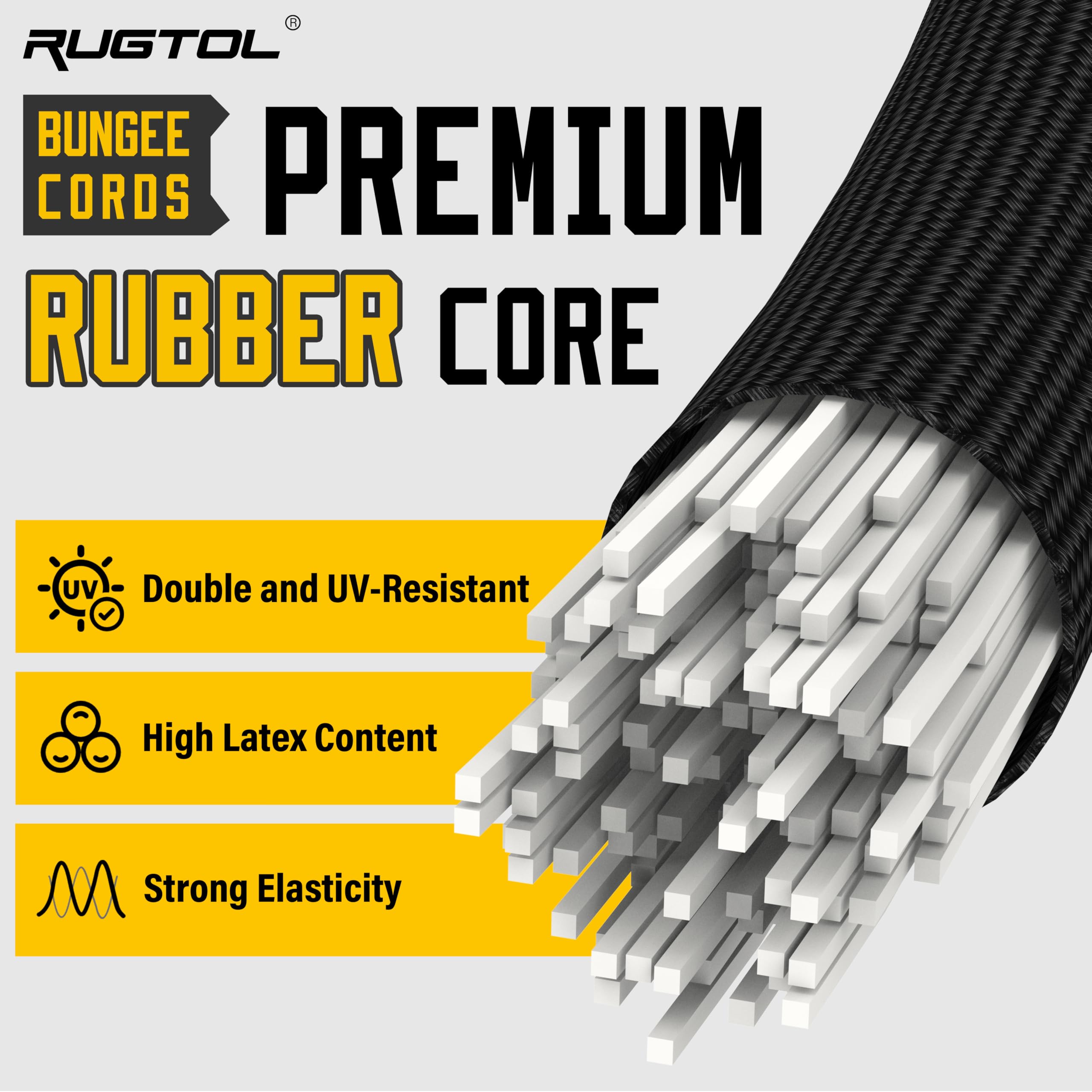 Rugtol fixed and adjustable hooks provide secure fastening on racks.