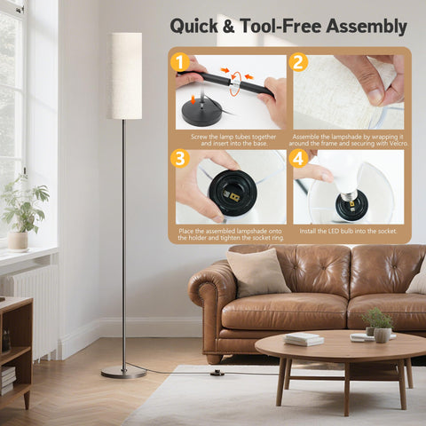 Ruhaieba LED bulb included for immediate warm to cool lighting