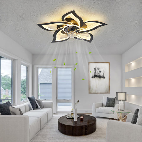 Ruibutrade 24-inch flush-mount fan suitable for low ceilings.