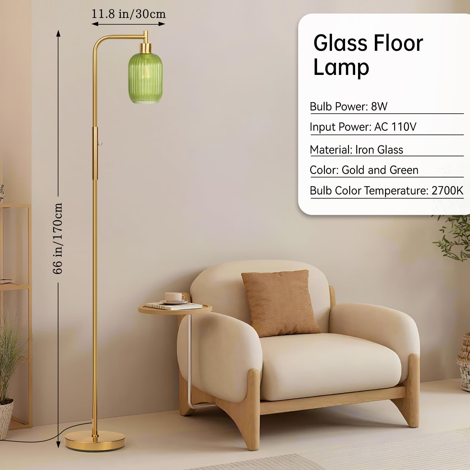 Ruiever brushed gold base lamp adds elegant presence to a bedroom.