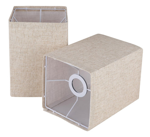 Ruiever drum lampshade beige top view shows natural linen texture