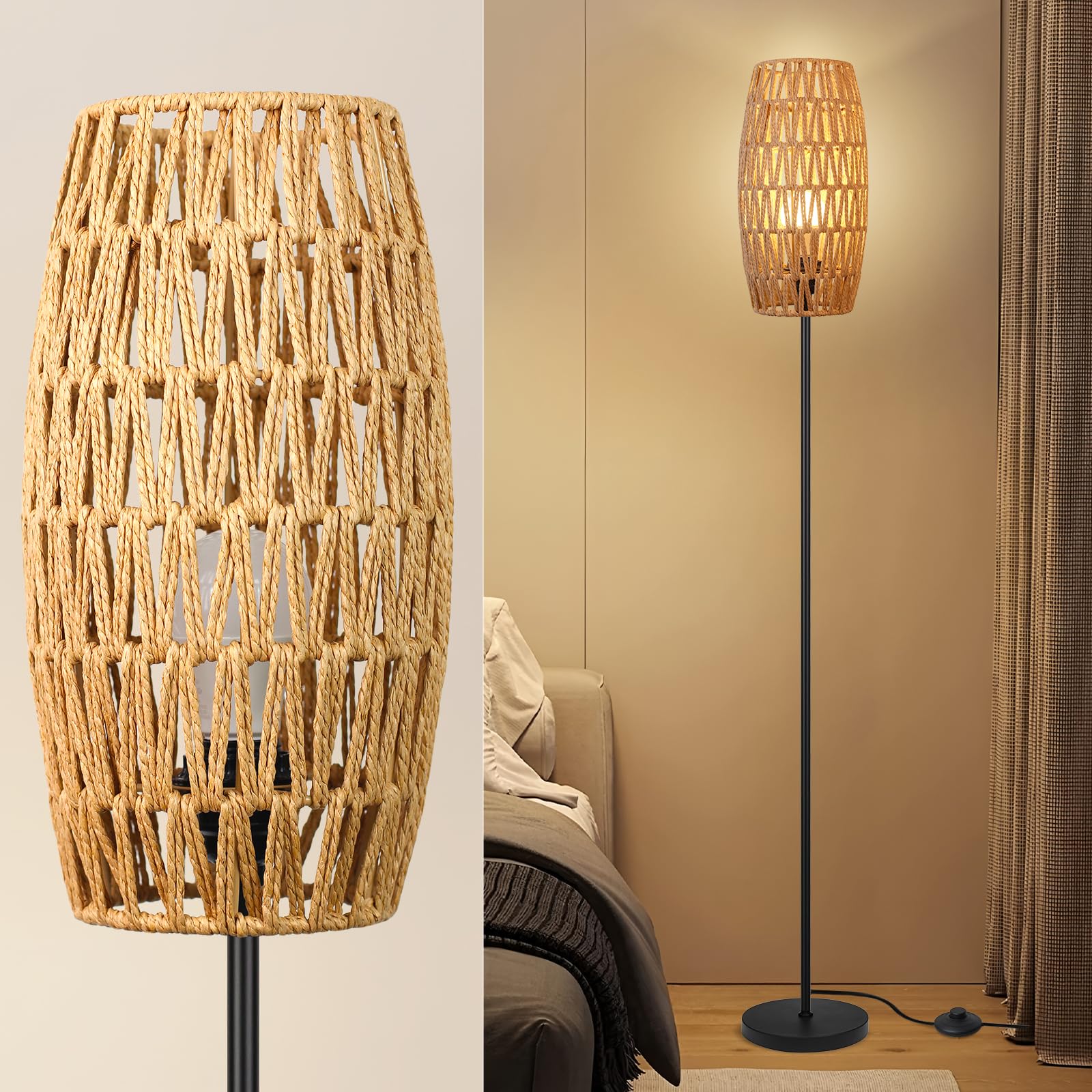 9W LED bulb with 3 color temps included by Ruiever for flexible ambiance.