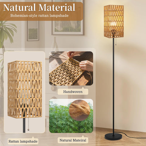Ruiever floor lamp E26 lampholder compatible with common bulbs.