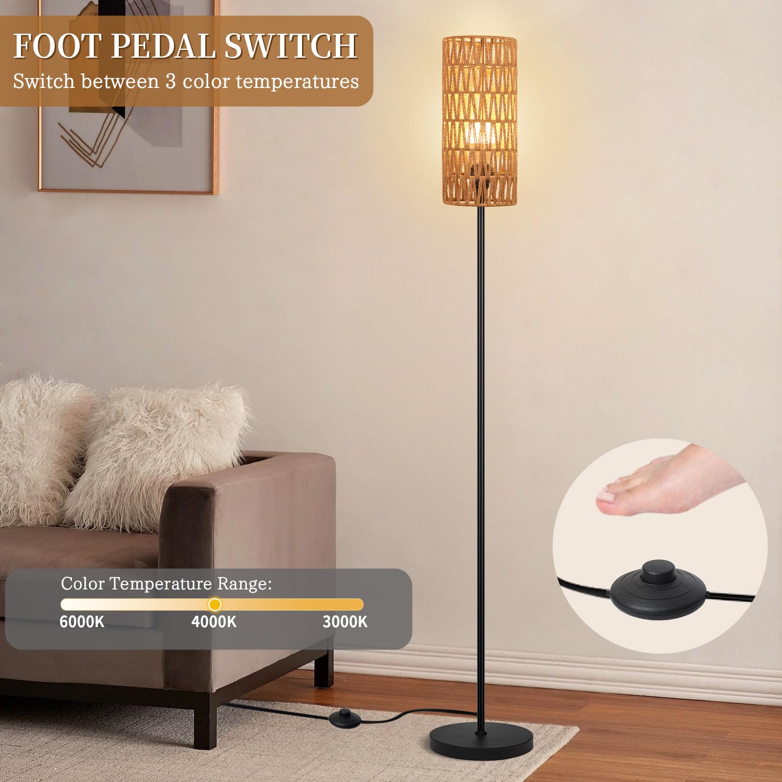 Ruiever floor lamp suitable for bedroom or office zones.