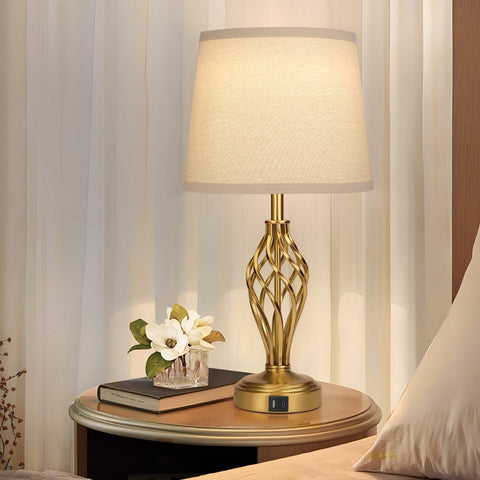 Ruiever twisted gold-plated cage design adds modern elegance