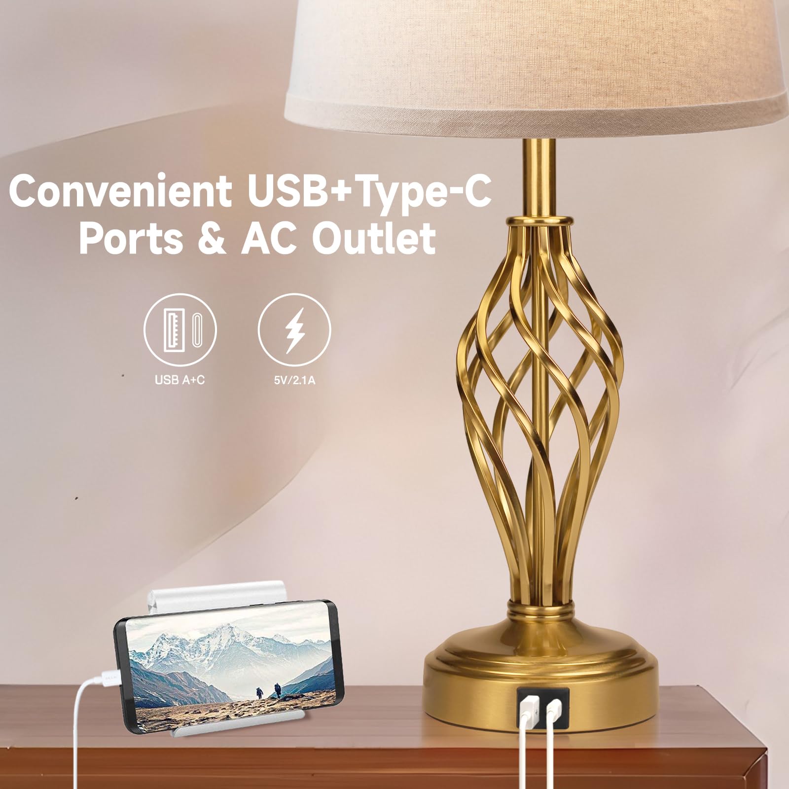 Ruiever warm white LED bulbs included for quick, quiet lighting