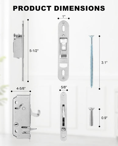 Ruigrit receiver for patio door jamb ensures tight alignment with the lock.