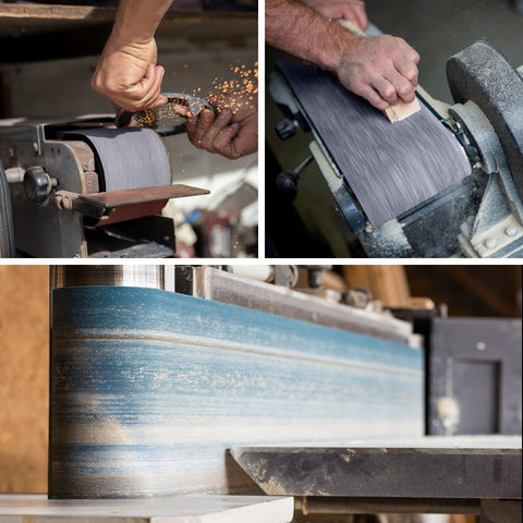 RUIHONGV versatile belts suitable for glass, resin, and plastic finishing.