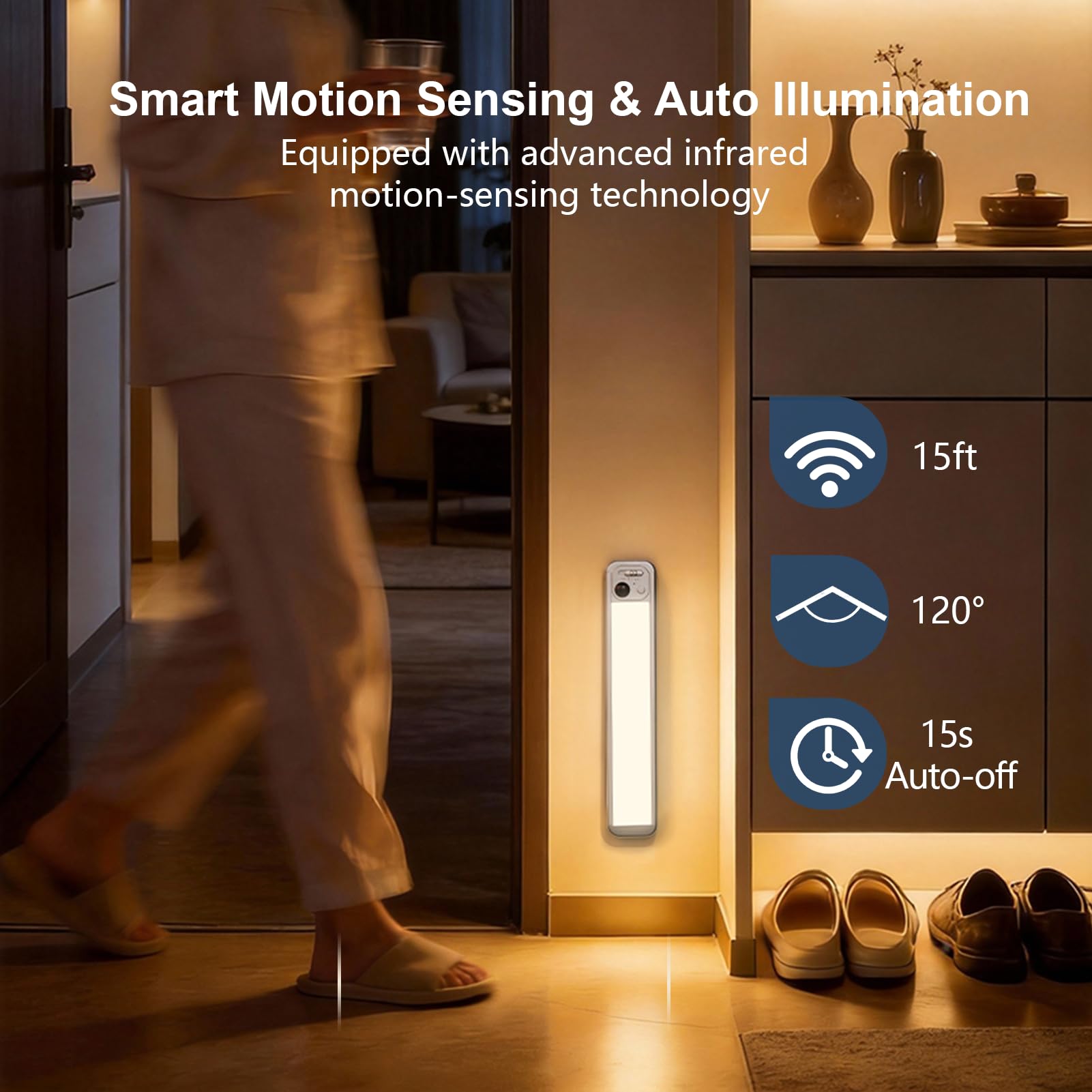 RUIKORING under-cabinet light offers three color temperatures for tasks