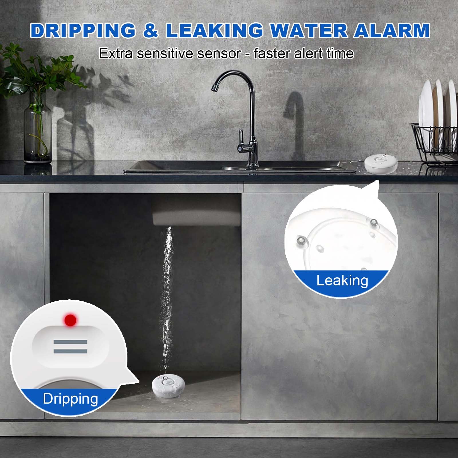 RUIKORING WD71 top and bottom sensors detecting leaks from any direction