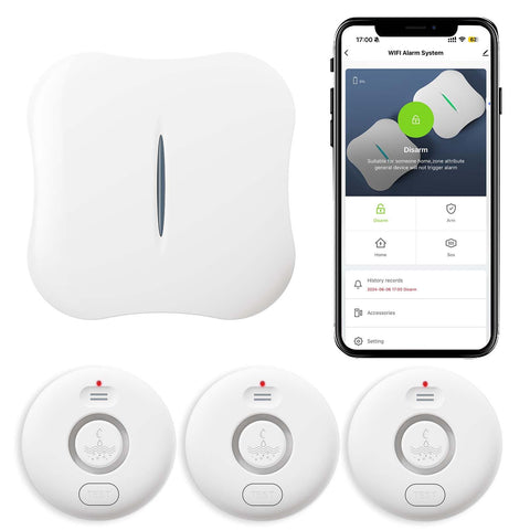 RUIKORING 3-pack WiFi leak detectors kit for quick home protection