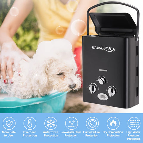 RUINOPAR tankless propane heater for outdoor camping and RV use