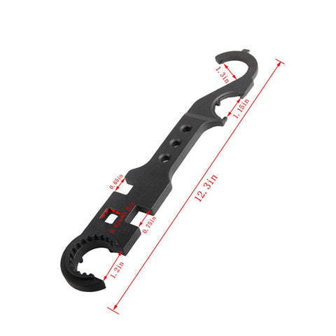 Ruiooy wrench includes a wall-hanging hook for convenient storage.
