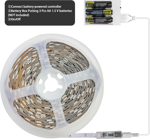 RUISHINE color-changing LED strip controlled by app for mood lighting.