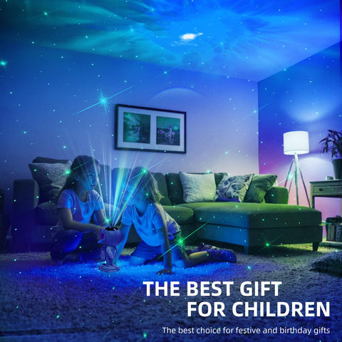 RUISHINE Galaxy Projector Night Light white noise option for focus or wind down.